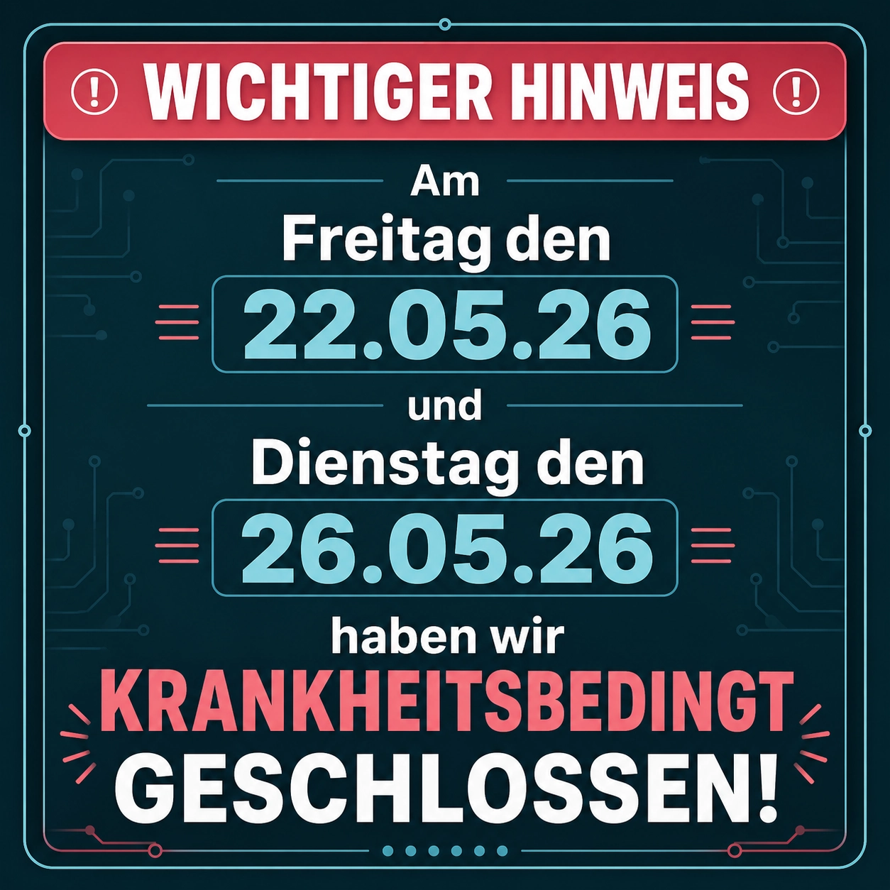 Geschlossen - Bild